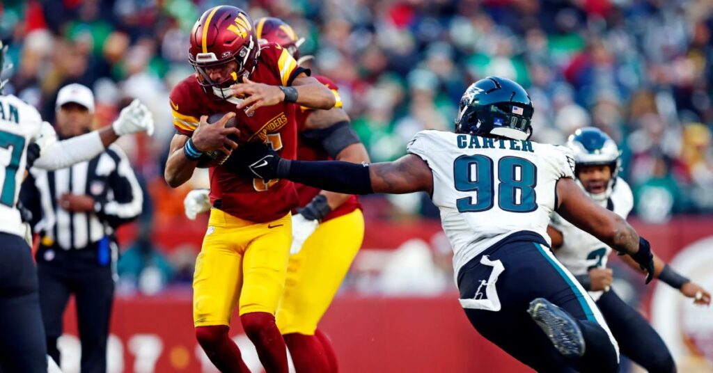washington commanders vs philadelphia eagles match player stats