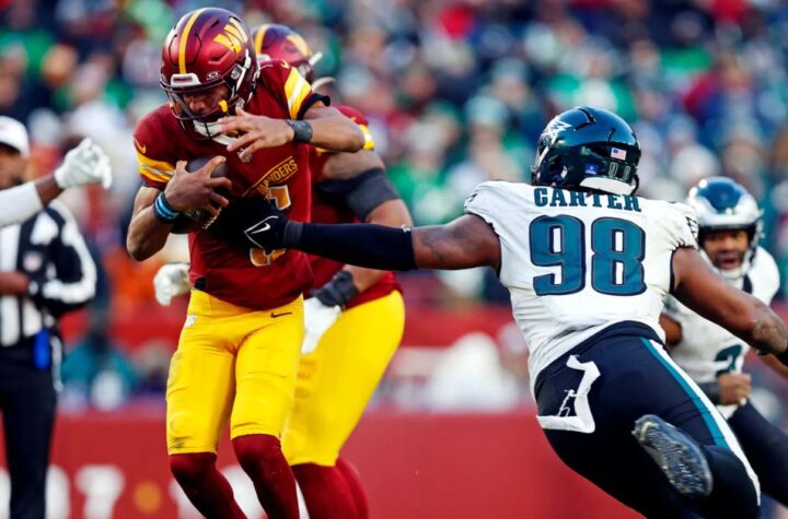 washington commanders vs philadelphia eagles match player stats