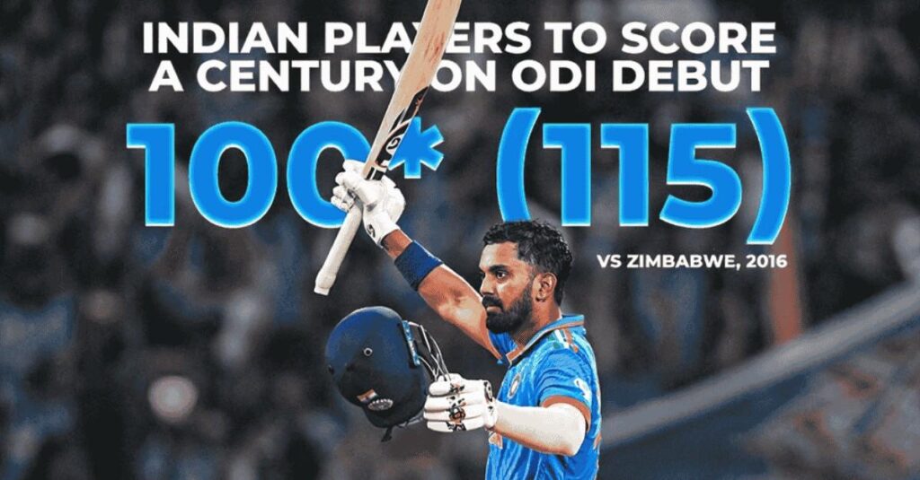 Which Indian cricketer scored a century on his ODI debut?