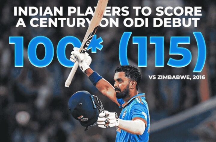Which Indian cricketer scored a century on his ODI debut?