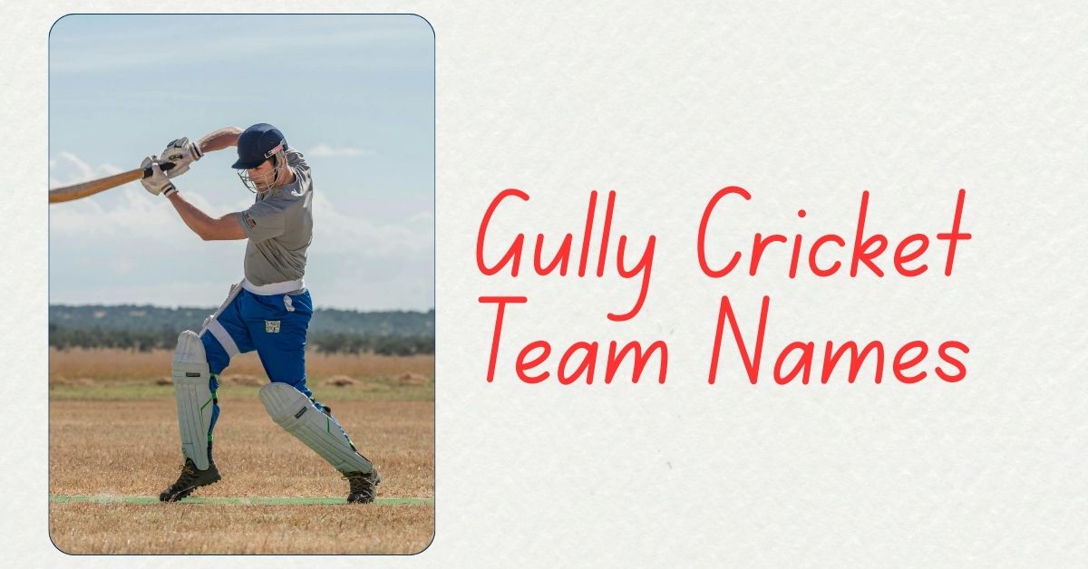 Gully Cricket Team Names